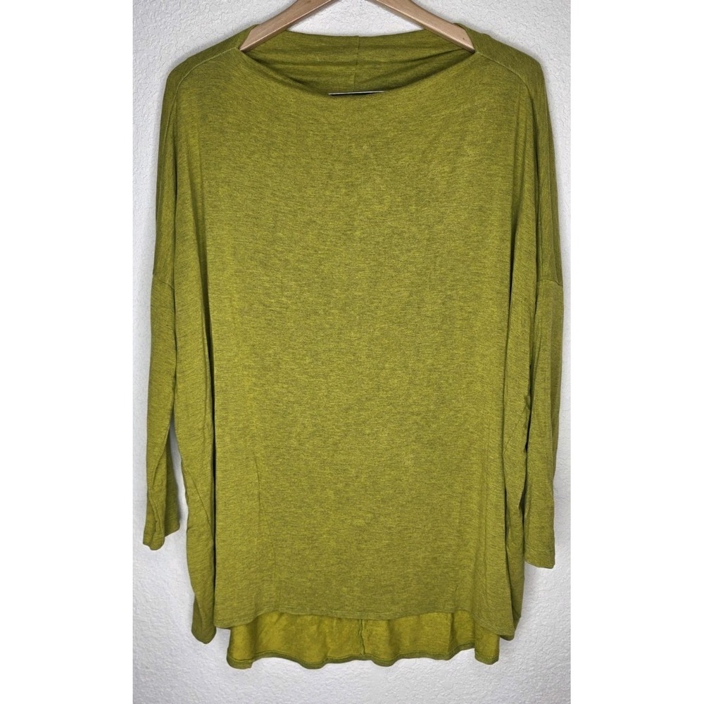 BRYN WALKER DIMITRI TUNIC BOAT NECK HIGH-LOW Long Sleeve Woman M Casual Boho
